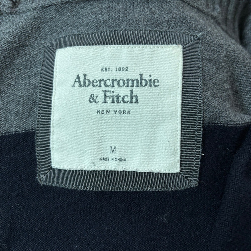 Abercrombie & Fitch Womens size Medium Y2K Shawl Collar Striped Cardigan Sweater - Picture 4 of 10